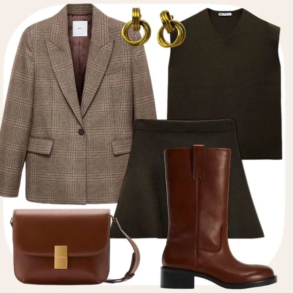 ZARA WIDE SHAFT 100% LEATHER ANKLE BOOTS - Picture 14 of 15